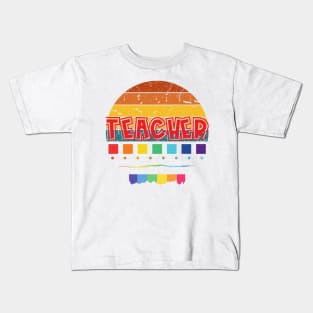 Teacher Sunset Limited Edition Unique Design For Teacher Gift Theme Evergreen Kids T-Shirt